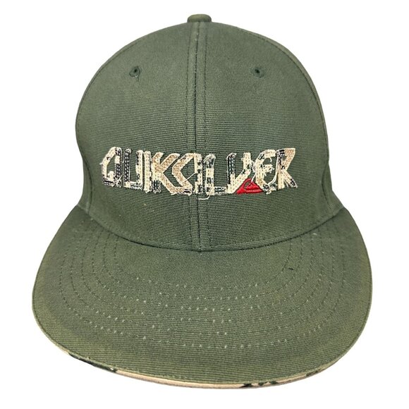 Quiksilver Olive Green Flexfit Hat Mens One Size Fits All Cotton/Spandex Blend - Picture 1 of 15